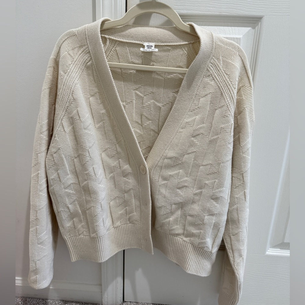 Hermès "H" long-sleeve cardigan